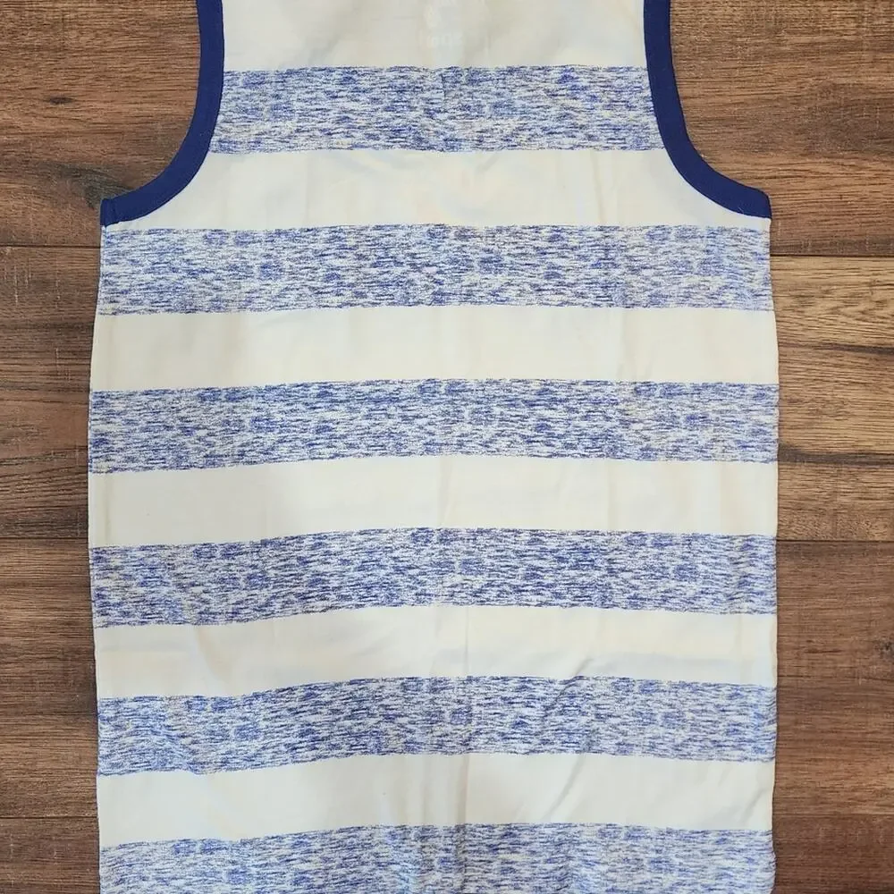 NWT The Children's Place Sport Striped Scoop Neck Pullover Tank Top Medium M 7/8